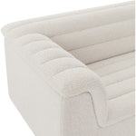 Cascade 94" Boucle Fabric Upholstered Sofa in Cream
