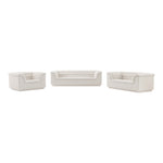 Cascade 94" Boucle Fabric Upholstered Sofa in Cream