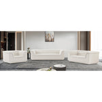Cascade 94" Boucle Fabric Upholstered Sofa in Cream