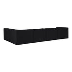 Rummi Velvet Performance Fabric Upholstered 5pc. Modular Sectional in Black
