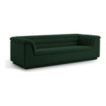 Cascade 94" Boucle Fabric Upholstered Sofa in Green