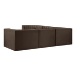 Rummi Velvet Performance Fabric Upholstered 5pc. Modular Sectional in Brown