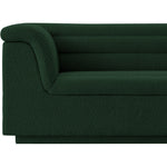 Cascade 94" Boucle Fabric Upholstered Sofa in Green