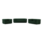 Cascade 94" Boucle Fabric Upholstered Sofa in Green