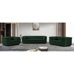 Cascade 94" Boucle Fabric Upholstered Sofa in Green