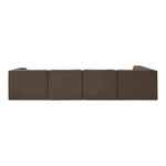 Rummi Velvet Performance Fabric Upholstered 5pc. Modular Sectional in Brown