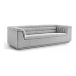 Cascade 94" Boucle Fabric Upholstered Sofa in Grey