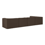 Rummi Velvet Performance Fabric Upholstered 5pc. Modular Sectional in Brown