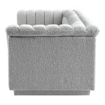 Cascade 94" Boucle Fabric Upholstered Sofa in Grey