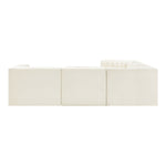Rummi Velvet Performance Fabric Upholstered 5pc. Modular Sectional in Cream