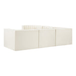 Rummi Velvet Performance Fabric Upholstered 5pc. Modular Sectional in Cream