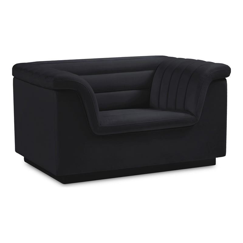Cascade Velvet Upholstered Chair in Black