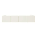 Rummi Velvet Performance Fabric Upholstered 5pc. Modular Sectional in Cream