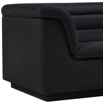 Cascade Velvet Upholstered Chair in Black