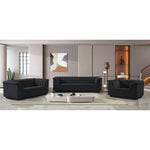 Cascade Velvet Upholstered Chair in Black