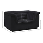 Cascade Velvet Upholstered Chair in Black