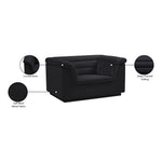 Cascade Velvet Upholstered Chair in Black
