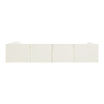 Rummi Velvet Performance Fabric Upholstered 5pc. Modular Sectional in Cream