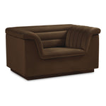 Cascade Velvet Upholstered Chair in Brown