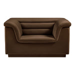 Cascade Velvet Upholstered Chair in Brown