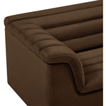 Cascade Velvet Upholstered Chair in Brown