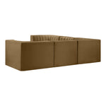 Rummi Velvet Performance Fabric Upholstered 5pc. Modular Sectional in Saddle