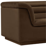 Cascade Velvet Upholstered Chair in Brown