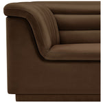 Cascade Velvet Upholstered Chair in Brown