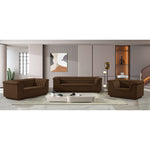 Cascade Velvet Upholstered Chair in Brown
