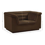 Cascade Velvet Upholstered Chair in Brown