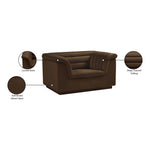 Cascade Velvet Upholstered Chair in Brown