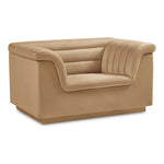 Cascade Velvet Upholstered Chair in Camel