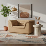 Cascade Velvet Upholstered Chair in Camel