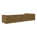 Rummi Velvet Performance Fabric Upholstered 5pc. Modular Sectional in Saddle