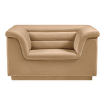 Cascade Velvet Upholstered Chair in Camel