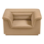 Cascade Velvet Upholstered Chair in Camel