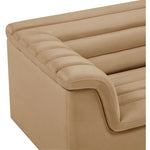 Cascade Velvet Upholstered Chair in Camel