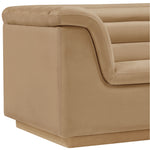 Cascade Velvet Upholstered Chair in Camel