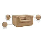 Cascade Velvet Upholstered Chair in Camel