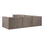 Rummi Velvet Performance Fabric Upholstered 5pc. Modular Sectional in Taupe