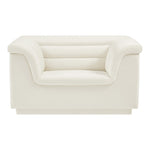 Cascade Velvet Upholstered Chair in Cream