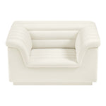 Cascade Velvet Upholstered Chair in Cream