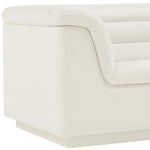 Cascade Velvet Upholstered Chair in Cream