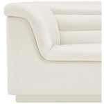 Cascade Velvet Upholstered Chair in Cream