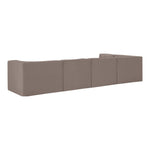 Rummi Velvet Performance Fabric Upholstered 5pc. Modular Sectional in Taupe