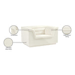 Cascade Velvet Upholstered Chair in Cream