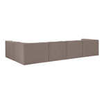 Rummi Velvet Performance Fabric Upholstered 5pc. Modular Sectional in Taupe