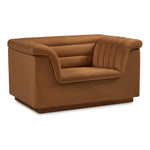Cascade Velvet Upholstered Chair in Saddle