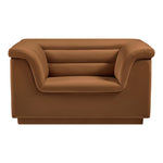 Cascade Velvet Upholstered Chair in Saddle