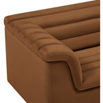 Cascade Velvet Upholstered Chair in Saddle